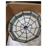 Hampton Bay Sonoma 9\" Semi-flush Mount Stained Glass Shade-