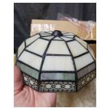 Hampton Bay Sonoma 9\" Semi-flush Mount Stained Glass Shade-