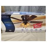 Harbor Breeze 41236 Centreville 42\" Oil Rubbed Bronze Flush Mount Ceiling Fan Sealed