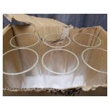 (6) Tall Clear Glass Cylinder Vase