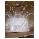 (6) Tall Clear Glass Cylinder Vase