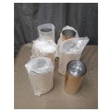 (6) Mercury Glass Cylindrical Vase
