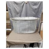 Large Galvanized Metal Wash Tub