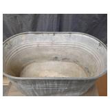 Large Galvanized Metal Wash Tub