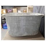 Large Galvanized Metal Wash Tub