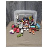 Mixed Diecast Car Collection with Storage Box