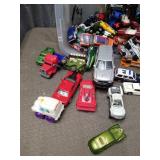Mixed Diecast Car Collection with Storage Box