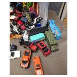 Mixed Diecast Car Collection with Storage Box