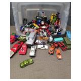 Mixed Diecast Car Collection with Storage Box