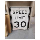30 MPH Speed Limit Road Sign