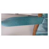 Coach Metallic LARGE DERBY Tote Bag Dark Teal Green Leather F59388 NEW msrp $350