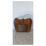 Michael Kors Quincy Large Suede/Leather Handbag Tote Brown & dust bag NWT