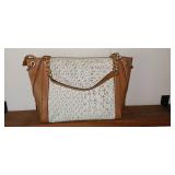 MICHAEL KORS STANTHORPE VANILLA large SATCHEL