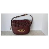 ELLE SADDLE BAG WITH CHAIN PRINT (COACH F38111) & CORNER ZIP WRISTLET WITH CHAIN PRINT