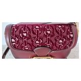 ELLE SADDLE BAG WITH CHAIN PRINT (COACH F38111) & CORNER ZIP WRISTLET WITH CHAIN PRINT