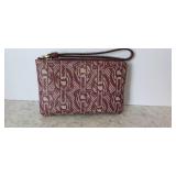 COACH Corner Zip Wristlet With Chain Print