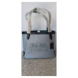 COACH Tote NWT Colorblock With Horse Carriage Twilight Pebble Leather C5676