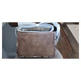 Michael Kors Suede Dual Buckle Crossbody Bag Pocketbook Purse dust bag reg. 368