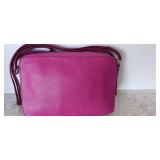Fossil Riley Fuchsia Leather Top Zipper Crossbody Bag Shoulder Purse  Gorgeous Leather Fuchsia Color Fossil Crossbody.   measures 10\" by 6 1/2\" by 2\" Wide.