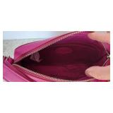 Fossil Riley Fuchsia Leather Top Zipper Crossbody Bag Shoulder Purse  Gorgeous Leather Fuchsia Color Fossil Crossbody.   measures 10\" by 6 1/2\" by 2\" Wide.