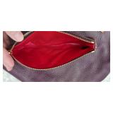 Dooney & Bourke Dillen Double Pocket Pebble Leather Shoulder Bag /coin pouch