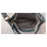 DOONEY & BOURKE Black Gray Jacquard Signature Messenger Crossbody Bag