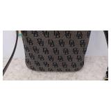 DOONEY & BOURKE Black Gray Jacquard Signature Messenger Crossbody Bag