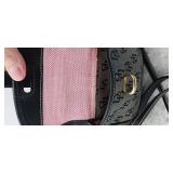 DOONEY & BOURKE Black Gray Jacquard Signature Messenger Crossbody Bag