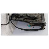 DOONEY & BOURKE Black Gray Jacquard Signature Messenger Crossbody Bag