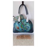 ANUSCHKA Portuguese Parrot Denim WITH STUDS DUST BAG