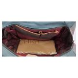 Anna by Anuschka The Flying Peacock LARGE Ruched Satchel/Purse DUST BAG