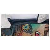 Anna by Anuschka The Flying Peacock LARGE Ruched Satchel/Purse DUST BAG