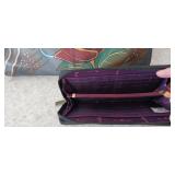 Anuschka SAFARI GRAY Hand Painted Leather Tote & Organizer Wallet