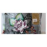 ANUSCHKA GARDEN OF EDEN HAND-PAINTED LEATHER TWIN COMPARTMENT SHOPPER PURSE