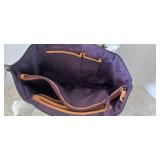 ANUSCHKA GARDEN OF EDEN HAND-PAINTED LEATHER TWIN COMPARTMENT SHOPPER PURSE