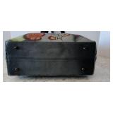 ANUSCHKA GARDEN OF EDEN HAND-PAINTED LEATHER TWIN COMPARTMENT SHOPPER PURSE