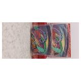 Anna by Anuschka Hand Painted Leather Cosmetic Case & Pouch Makeup Bag