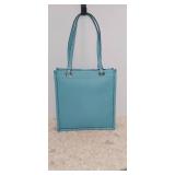 CALVIN KLEIN Leather Embroidered Satchel Hand Bag Purse & dust bag