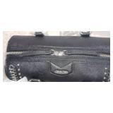 CALVIN KLEIN Leather Embroidered Satchel Hand Bag Purse & dust bag