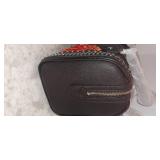 CALVIN KLEIN Leather Embroidered Satchel Hand Bag Purse & dust bag
