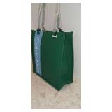 Calvin Klein Franzy Logo N/S Tote Cornflower  Silver Saffiano Leather NWT with dust bag