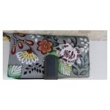 ANUSCHKA WALLET Hand painted original artwork. Genuine leather