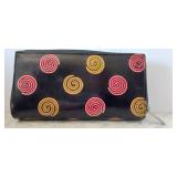 Ambanc Lamb leather Embossed from Australia Trifold wallet black