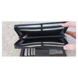 Ambanc Lamb leather Embossed from Australia Trifold wallet black