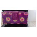 Ambanc Lamb leather Embossed from Australia Trifold wallet PURPLE