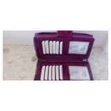 Ambanc Lamb leather Embossed from Australia Trifold wallet PURPLE