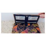 Ambanc Lamb leather Embossed from Australia Trifold wallet BLUE