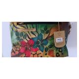 ANUSCHKA HAND PAINTED LEATHER UNIQUE PURSE RA5981