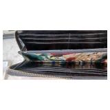 SHARIF BOHO EMBROIDERED BUTTERFLY ZIP-AROUND WALLET Natural Multi~NIB!
