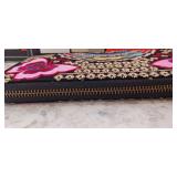 SHARIF BOHO EMBROIDERED BUTTERFLY ZIP-AROUND WALLET Natural Multi~NIB!